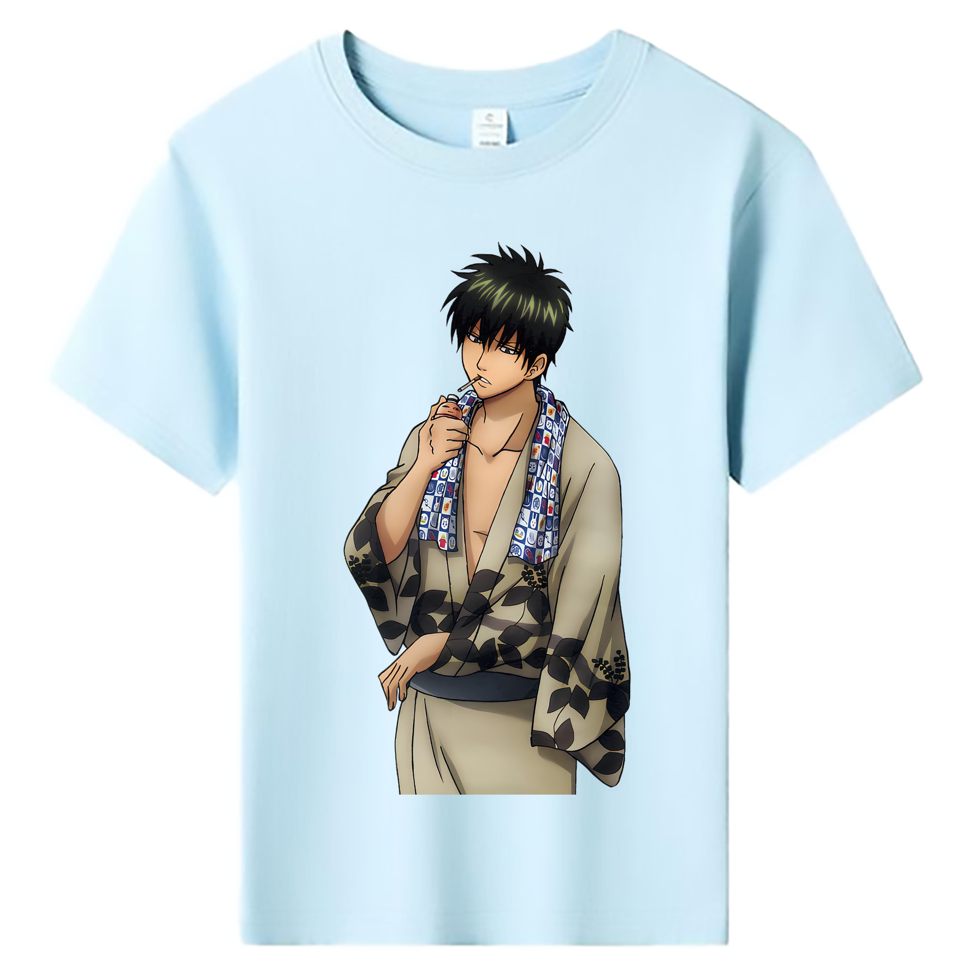 （画像用） ぎんたま 坂田銀時（さかたぎんとき） 神楽 志村新八（しむら しんぱち） GINTAMA Sakata Gintoki Kagura Shimura Shinpachi 綿100％キッズTシャツ（フロントプリント）